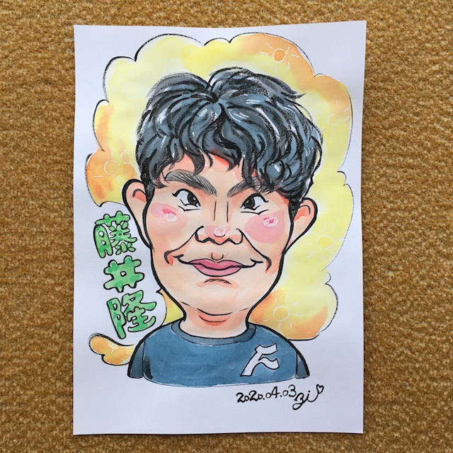 藤井隆さん似顔絵