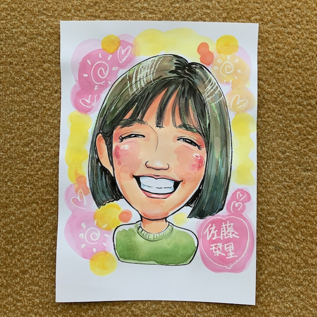 佐藤栞里さん似顔絵