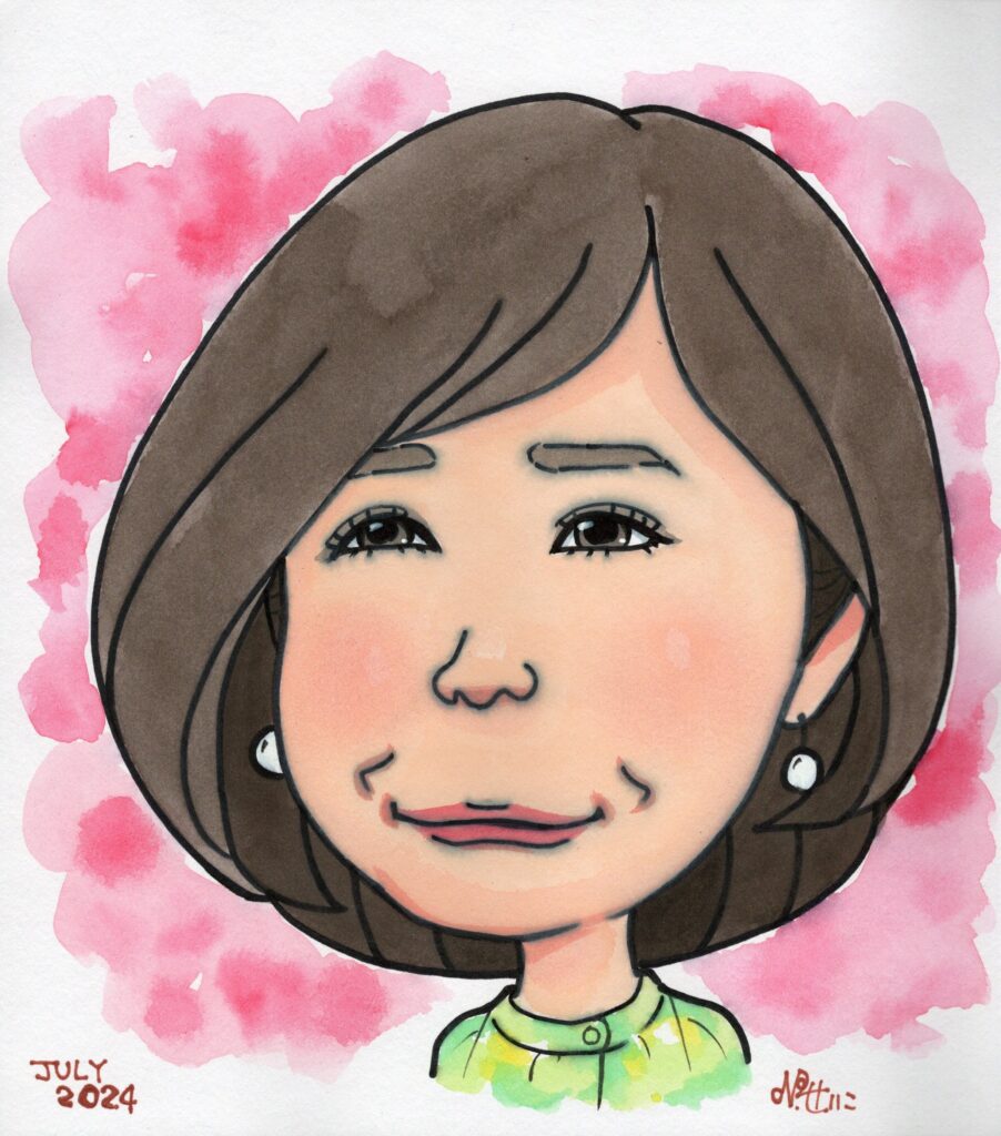 木下容子さん似顔絵