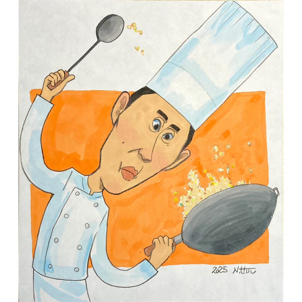 周富徳さん似顔絵