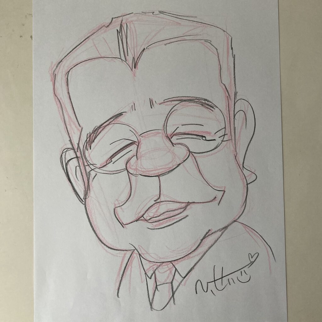 掛布さん似顔絵