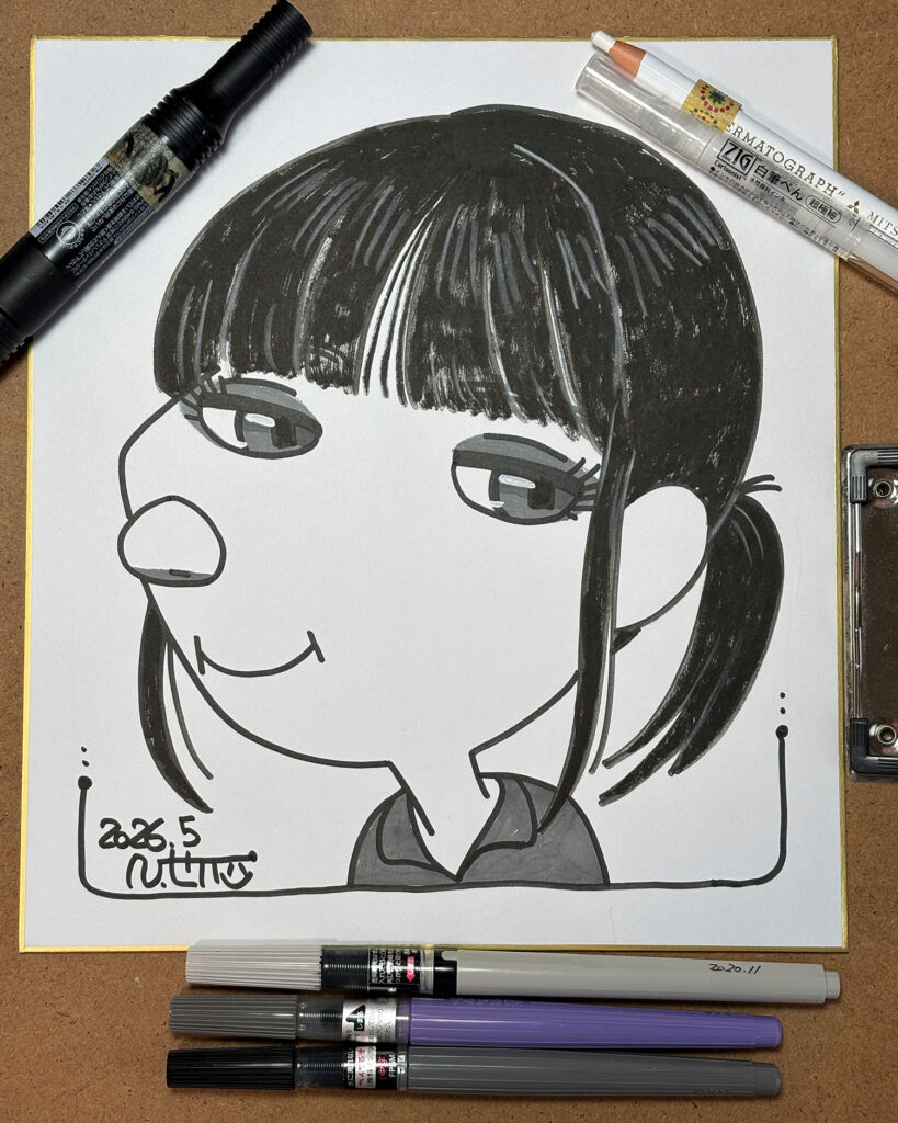 蒔田彩珠さん似顔絵