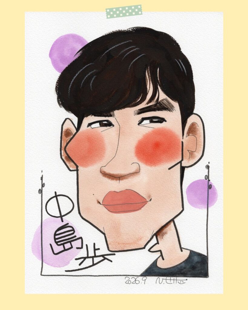 中島歩さん似顔絵