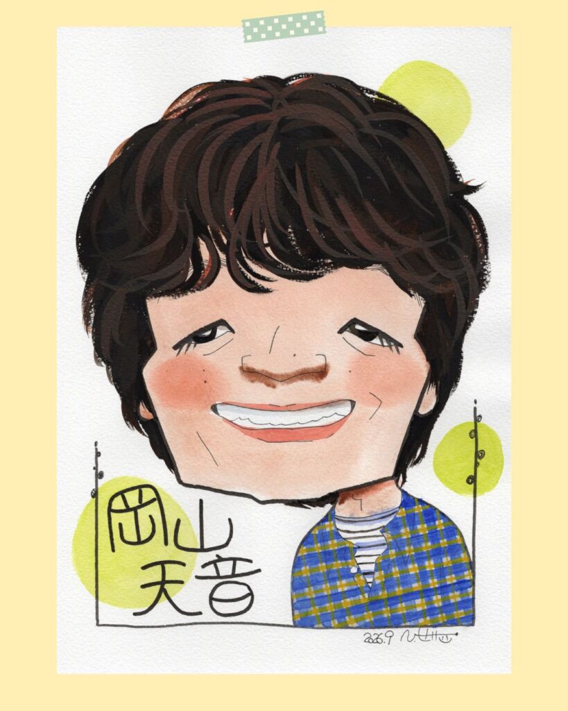 岡山天音さん似顔絵