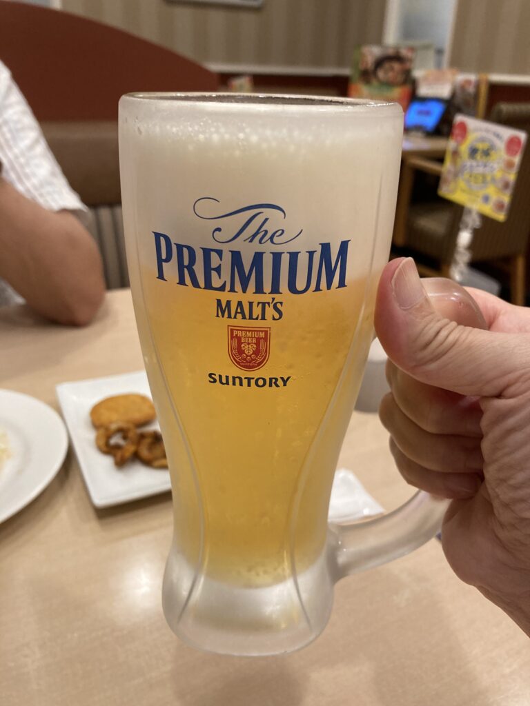 シメはビール