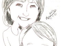 親子似顔絵練習