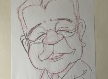 掛布さん似顔絵