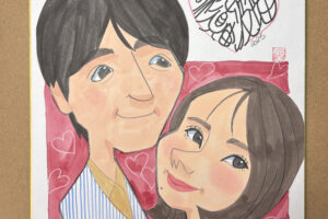 波瑠＆高杉似顔絵