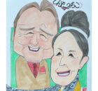 五大路子さんと大和田慎也さん似顔絵
