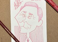 松重豊さん似顔絵