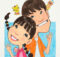 お母さんと一緒似顔絵
