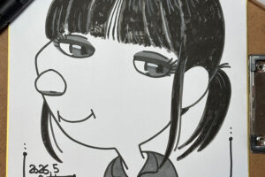 蒔田彩珠さん似顔絵