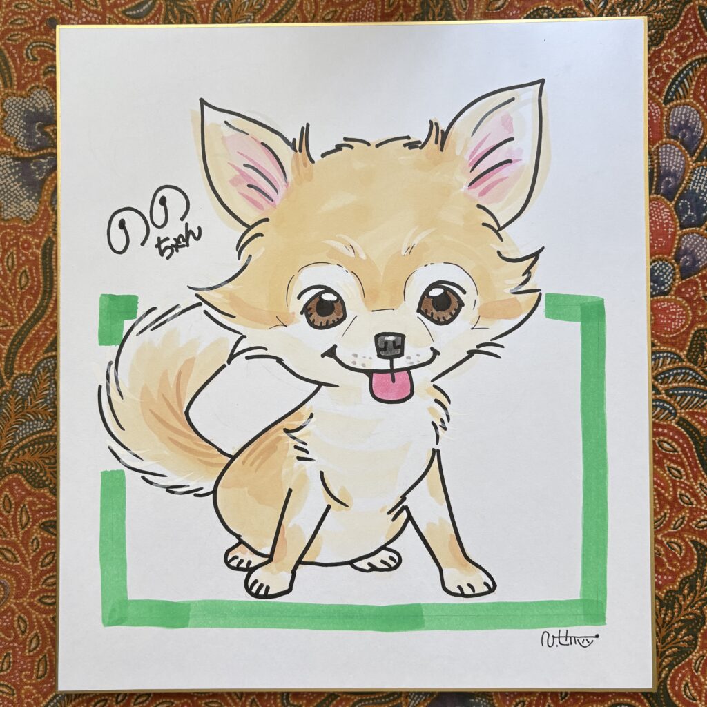 ワンコ似顔絵サンプル